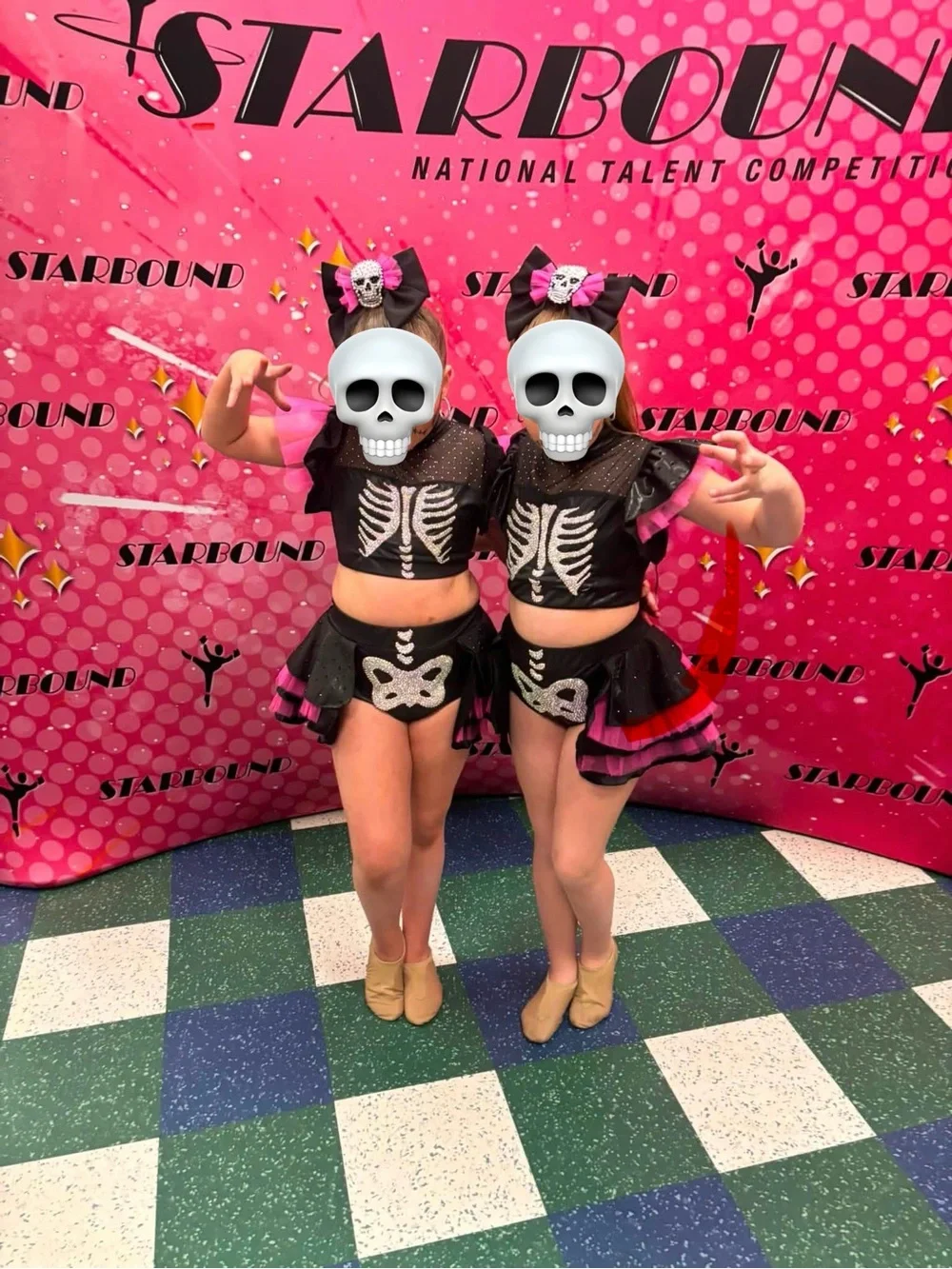 AWARD WINNING Black & Hot Pink custom Skeleton Costume